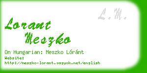 lorant meszko business card